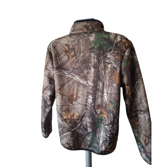 Browning Camo Fleece Jacket Men's Large Full-Zip Brown Green - Picture 2 of 7